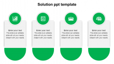 Solution PPT Template Slide Design With Four Node